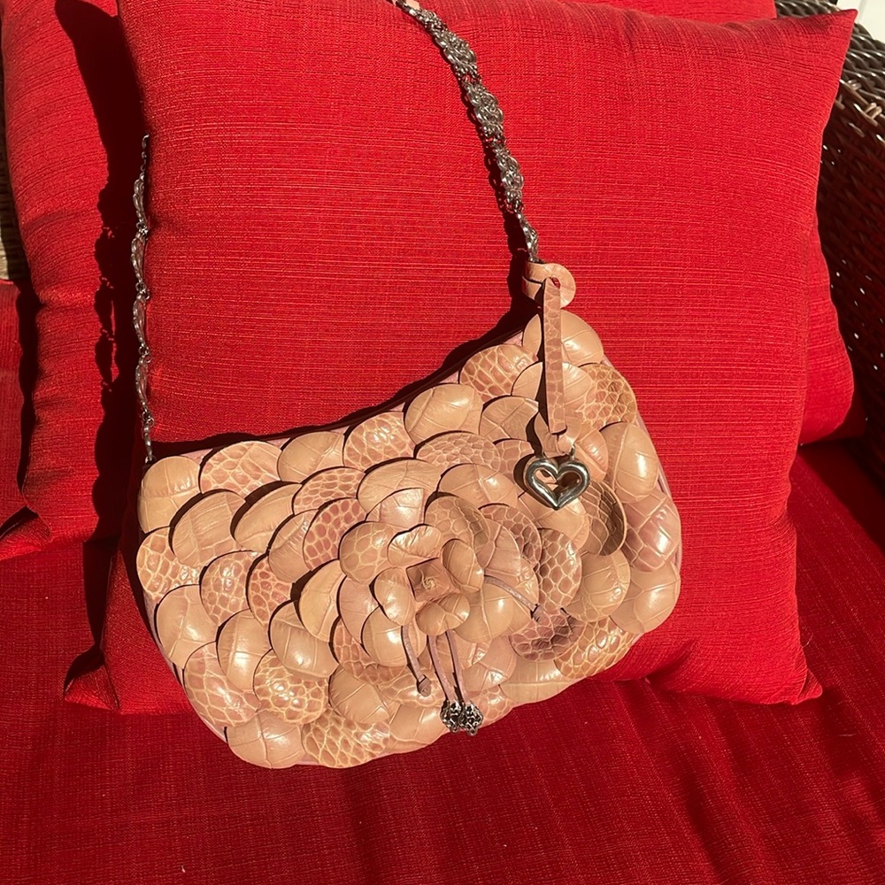 Brighton Rosalie pink leather handbag purse